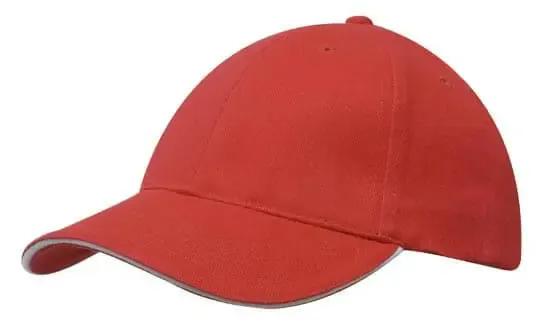 Headwear Brushed Heavy Cotton Cap With Sandwich Trim X12 - 4210